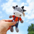 Stuffed Animal Toys Plush Cow Cute Soft Mini Plushie Cow Keychain Mascot Cattle Kawaii Plush Animal Cow Plush Key Chains Toys