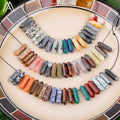 Double Hexagon Point Bead Healing Crystal Drilled Hole Stone Pendant Crafts Energy Jewelry Children's Unisex