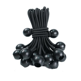 6 Inch Black Ball Bungee Cords Industrial Fabric for Canopy Tarpaulin Breathable Home Textile with Woven Technique Tie-Down Cord