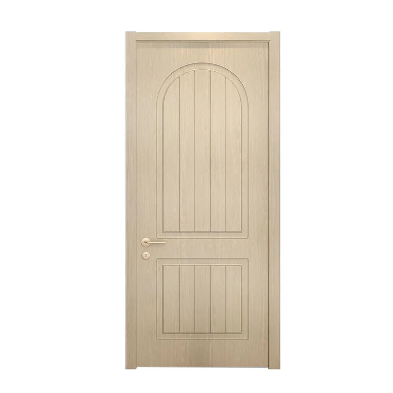 Modern Simple Manual MDF Wooden Door with Sound Insulation for Home Interior Flush Bedroom Finished Design