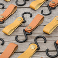 Portable Outdoor Hook Camping S-shaped Leather Storage Hook Keychain PU Hanging Buckle Triangle Rack Hook