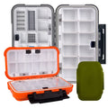 Fishing Tackle Floating Storage Box 11.5cm 16cm 19.8cm Double-Sided Fishing Lure Box Adjustable Dividers Organizer Container