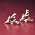 Reeti 925 Sterling Silver Deer Stud Earrings for Women Elegant Wedding Jewelry