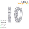 Custom Fine Jewelry Earring Women Luxury 925 Sterling Silver Iced Out 2.5MM VVS D Moissanite Huggie Hoop Earrings for Men Women
