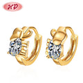 Female Stainless Steel Natural Stone Ear Piercing Earring Studs 18K Gold Plated Earrings Post