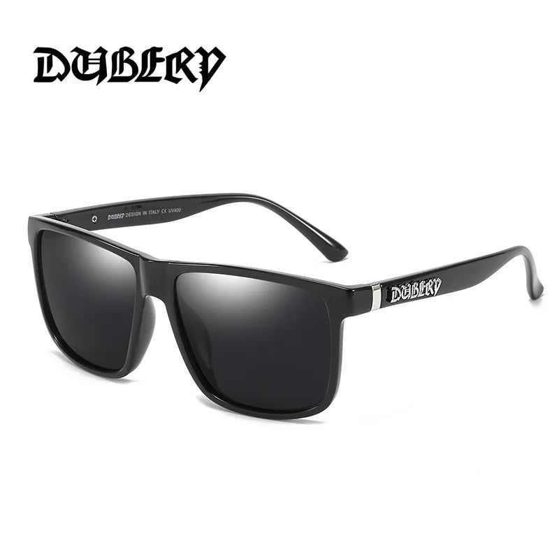 DUBERY D230 High Quality Classic Square TAC Polarized Sunglasses Men Trendy Gothic Sunglasses Male Mirrored Shades UV400