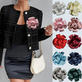French 7cm Satin Bow Corsage Handcrafted Fabric Brooch Pin  Coat Sweater Suit Garment Flower Brooch