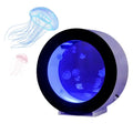 Desktop White and Black Acrylic Jellyfish Tank 8L/18L/50L Small Aquarium Household Gift Round Aquarium Creative Fish Tank Aquari