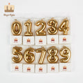 Decorative Birthday Candles Mini Metallic Number Candles for Party