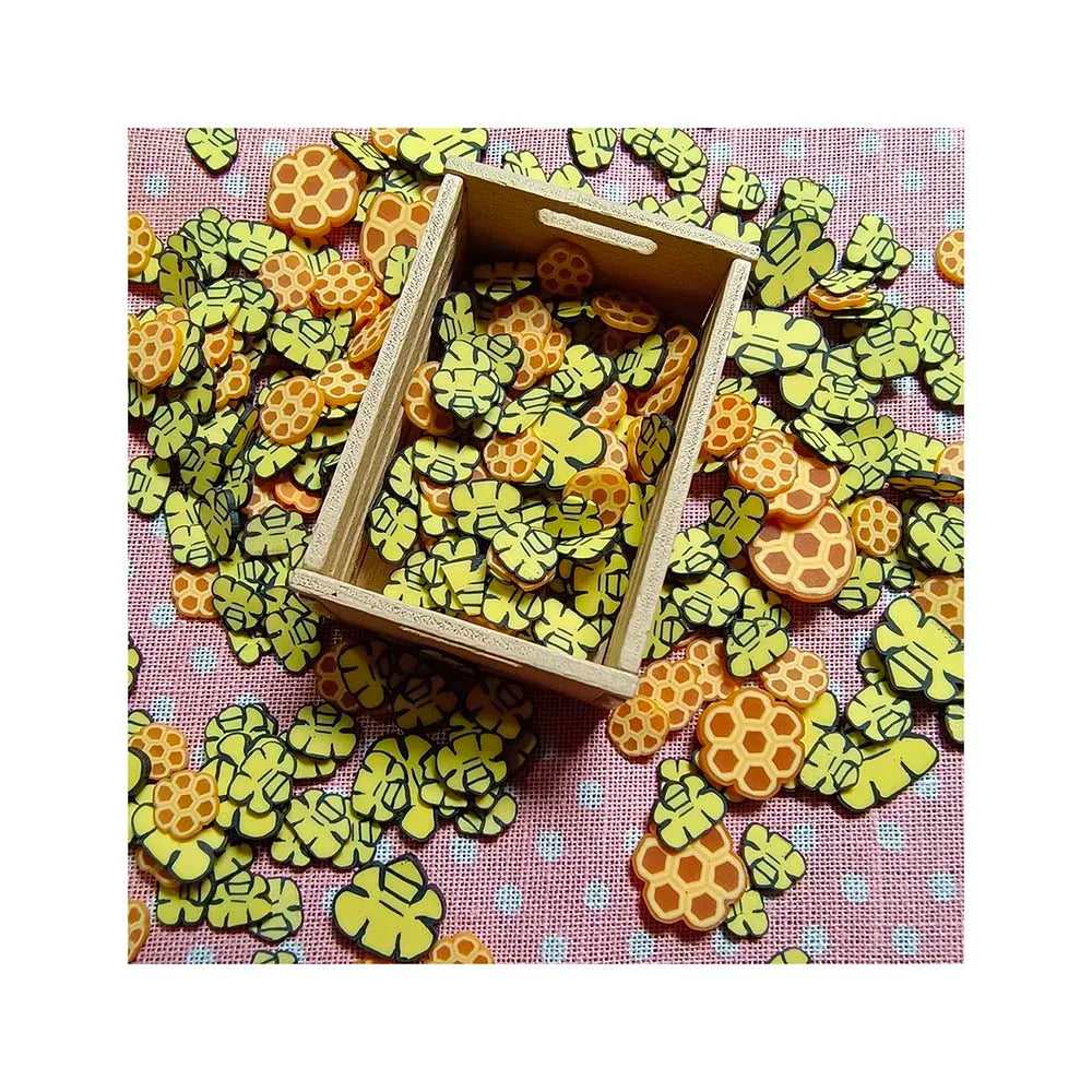Polymer Clay Bear Honeycomb Bee Slice Mix Sprinkles Love Confetti for Crafts Making DIY Decoration