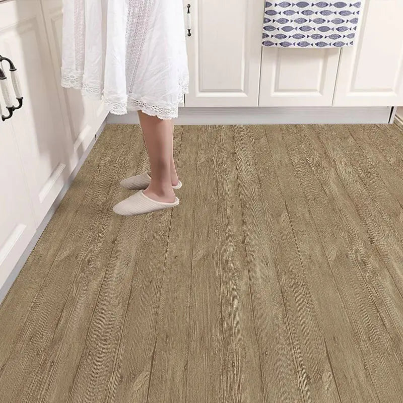 60Cm*5M Waterproof PVC Self Adhesive Wood Texture All Floor Sticker Wallpaper Flooring for Kitchen Bathroom Floor