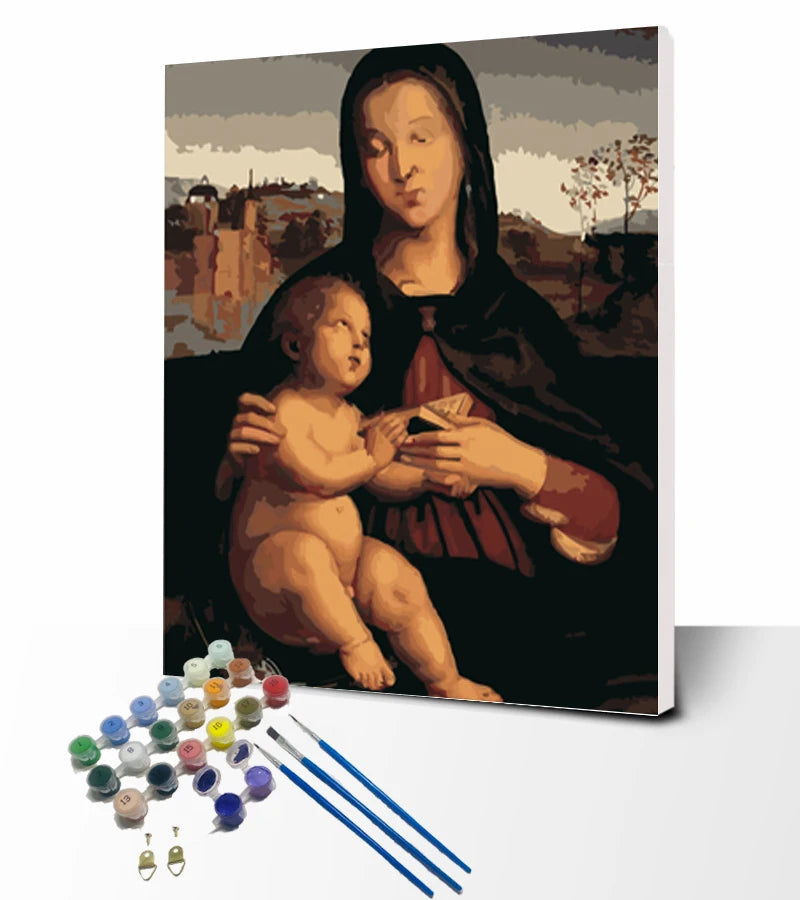 Religious 3d Art Virgin Mary Acrylic Painting on Canvas