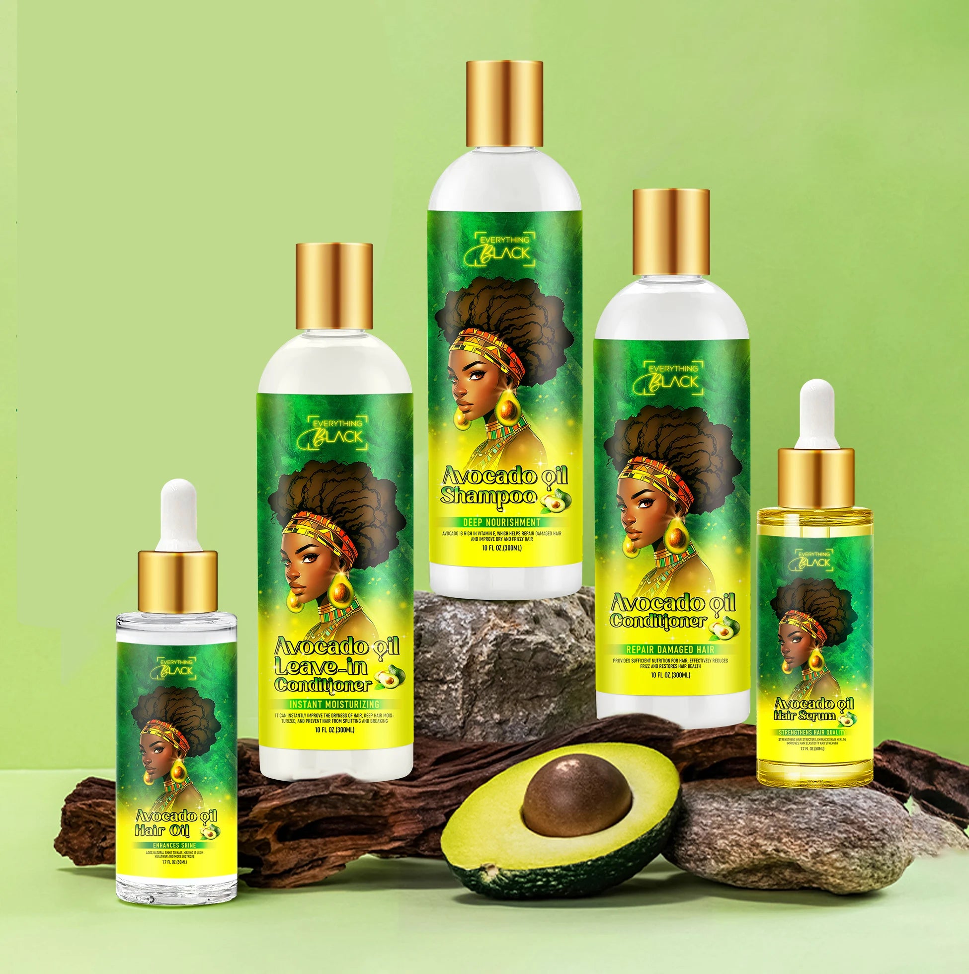 Private Label Avocado Oil  Moisture Smoothing Curly Natural Hair Conditioner for Dry and Damaged 4c Curls