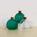 50ml Screw Neck Flat Round Empty Luxury Hair Oil Essential Oil Glass Bottle Packaging with Dropper
