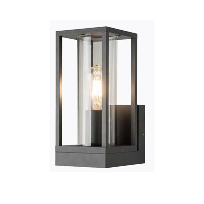 High-End Retro Simple Indoor Outdoor Wall Lamp Anti-Rust Aluminum Base Waterproof Bulb Glass Protection Convenient Wall Mount