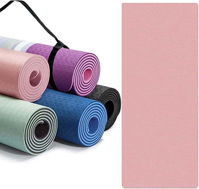 WOQI Hot Selling Eco Friendly Gym Matting Instructional Non-Slip TPE Yoga Mat