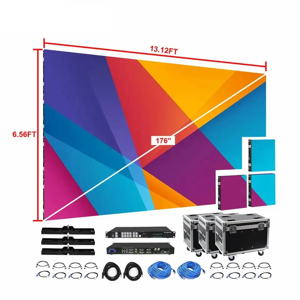 Portable P2.9 P3.9 P4.8 Church Stage Backdrop LED Screen Display Indoor/Outdoor P2 P4 P3 Video Wall Screen