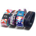 Promotional Printed Elastic Bands Fabrication De Bracelets Event Wristbands With Logo Custom Fabric Bracelet