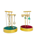 Premium 2 Pcs T Bar Display Earring Holders Earrings Display Stand for Jewelry with Round Base