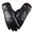 Mens Winter PU Leather Gloves Warm Thermal Women Touchscreen Driving Gloves With Lining