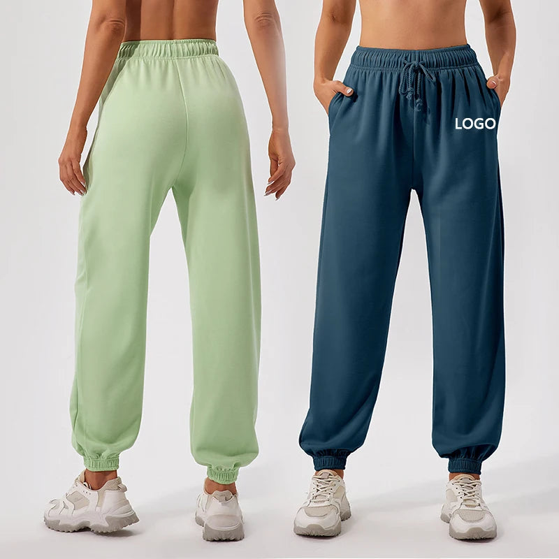 XW-KW291 New Best-Selling High-Quality Women's Pants Loose Casual Can Be Worn Outside Drawstring Legs Fitness Sports Jogging Pan