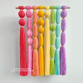 60*80cm Bohemian Mix Yarn Thread Colorful Macrame Wall Hanging Wall Art Home Decor Weeding Tapestry Backdrop Luxury EH2503092