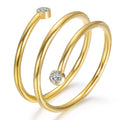 Nabest Stainless Steel Layers Rhinestone Charm Women Ring Jewelry Waterproof PVD Plated Personalized Finger Rings