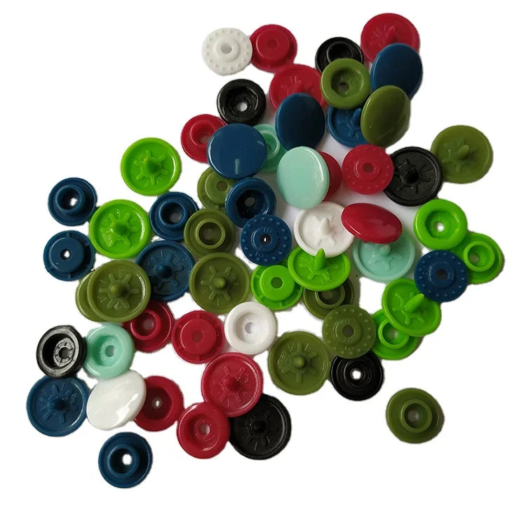 Custom Logo Color Top Quality T3 T5 T8 POM Plastic 4 Parts Snap Press Buttons