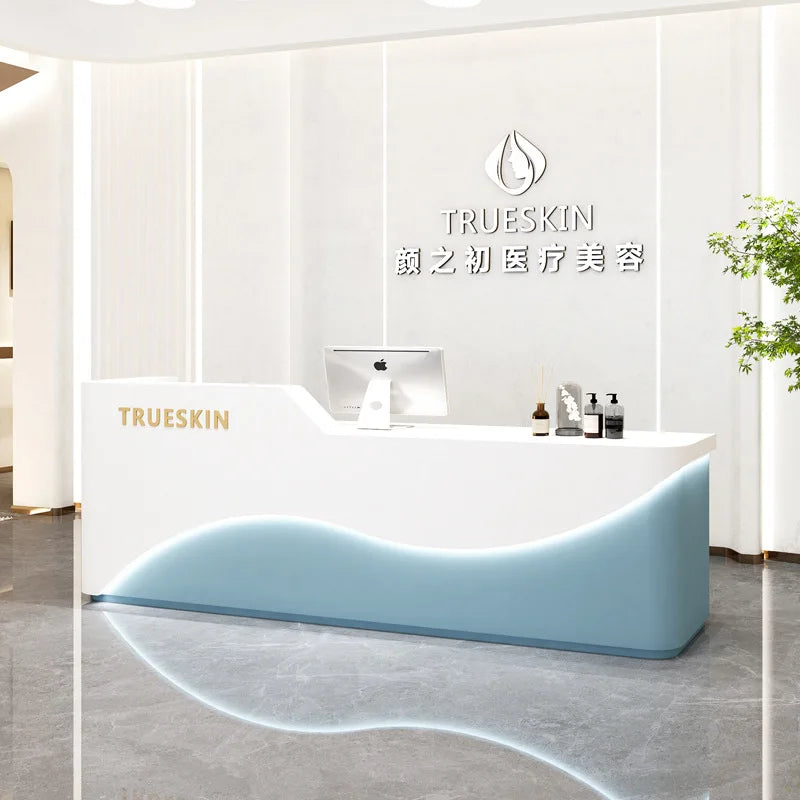Modern Small Shop Commercial Clothing Pet Shop Bar Reception Counter Table Retail Checkout Counter