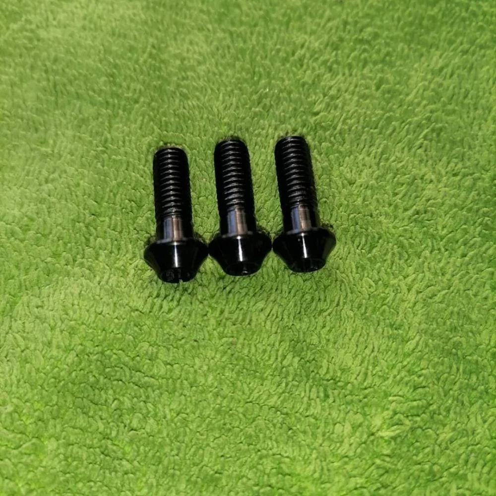 M6x18 Fully Forged Ti6Al4V Grade 5 Titanium Socket Head Cap Screw Taper Conical TORX T25 in PVD Black Rolled Thread MegaBDM