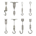 Nickel Plated Suspension Wire Rope Fittings Cable Gripper for Lighting Mounting Hanging Kits for Light Lifters