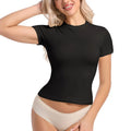 Wholesale Viral T Shirt Cotton Jersey Basic Bodycon Tee Shirt  Flattering Fit Summer Going Out Crop Tops