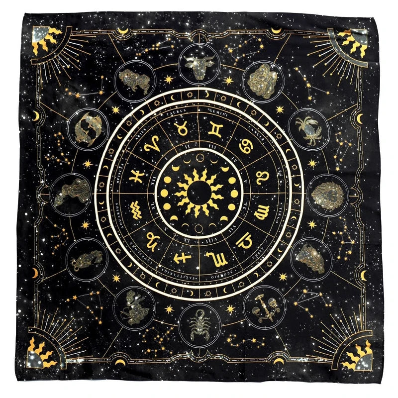 XinLan Zodiac Tarot  Altar Cloth Deck Tarot Reading Cloth Boho Decoration Home Textiles  Dorm Decor