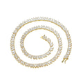 BC166 Iced Out Irregular Shape CZ Tennis Chain Necklace for Men Fashion Jewelry