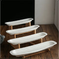 Hot Sale Ceramic Four-layer Dinner Plate Restaurant Dessert Multi-layer Plate Set with Shelf Ceramic Display Plate