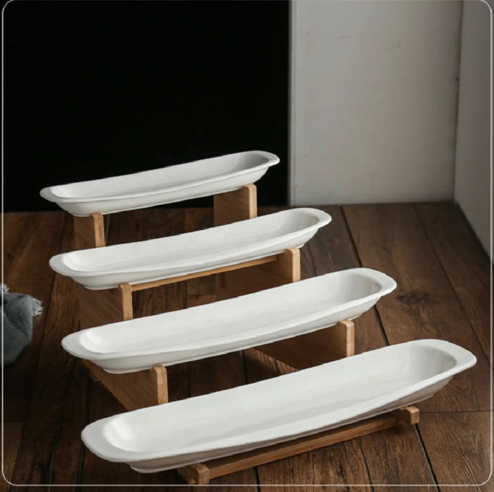 Hot Sale Ceramic Four-layer Dinner Plate Restaurant Dessert Multi-layer Plate Set with Shelf Ceramic Display Plate