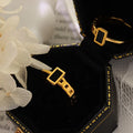 Luxury women geometric black shell vintage solid gold 18k stainless steel men ring