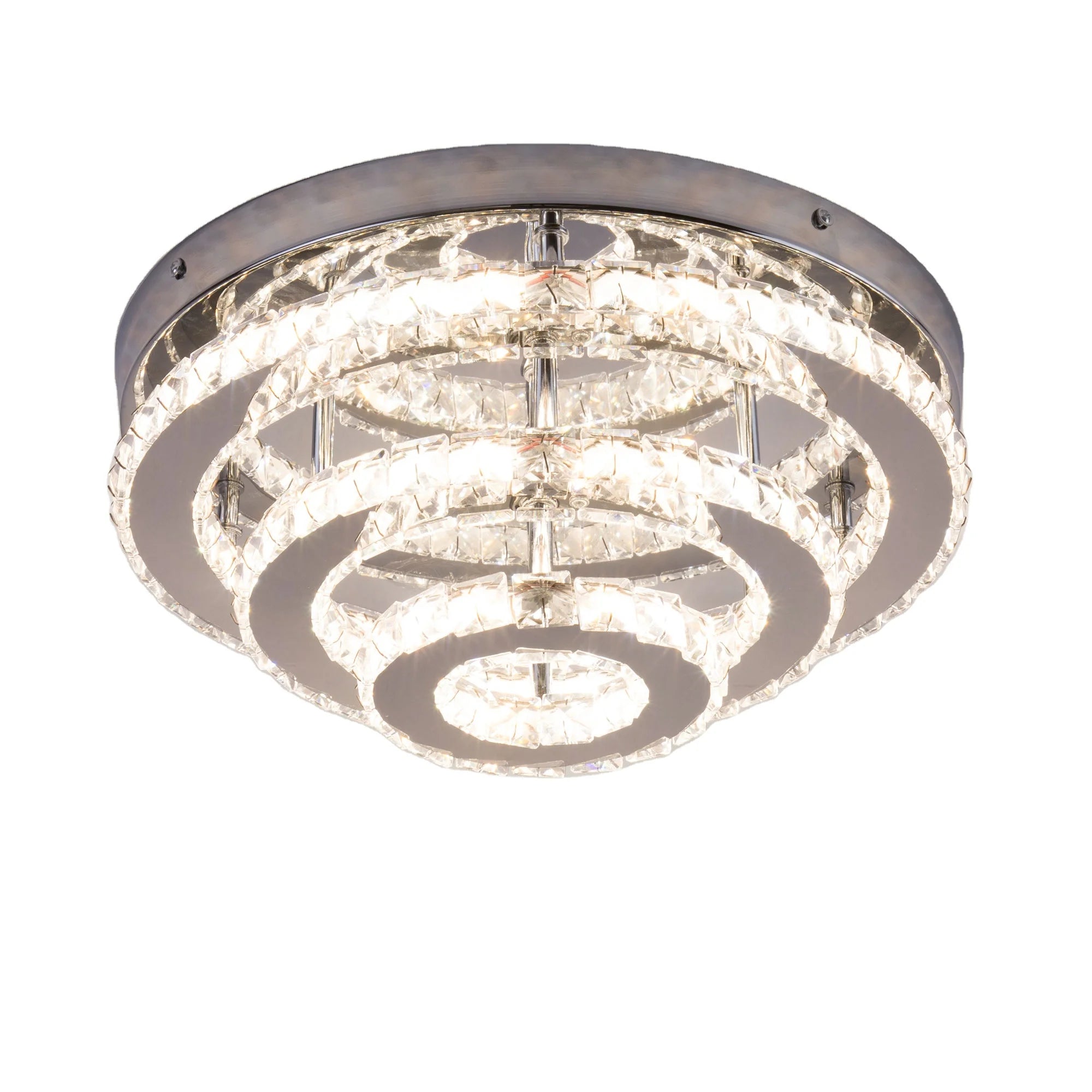 Crystal Chandelier Led Lamp Ceiling Lights 3 Layers Luxury Chandelier Pendant Lights Modern Home Living Room Lighting