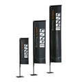 Custom Flying Rectangle Flag Square Block Shape Beach Rectangle Flag With Water Base