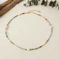 Fashion Dainty Anti Tarnish Freshwater Pearl Handmade Crochet Beaded Necklace Women Summer Beach