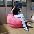 Pink Chair Foam Filled Bean Bag Lazy Sofa Velvet Coat Wrapped Bedroom Living Room Lazy Sofa Chair