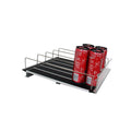 Heavy Duty Single-Sided Gravity Feed Supermarket Rack Adjustable Dividers Freestanding Gliding Display Roller Shelf 8 Shelves