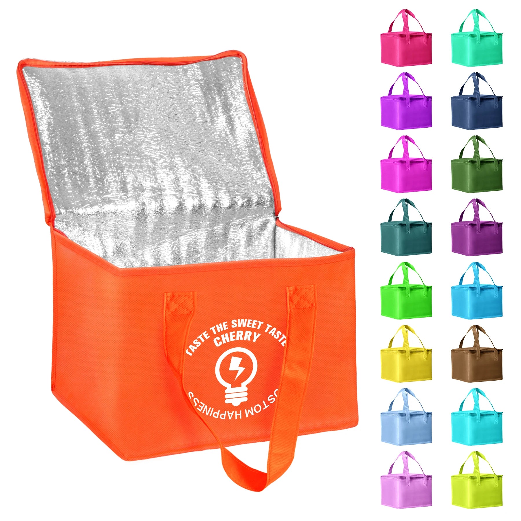 Reusable Thermal Insulated Cooler Bag Non-Woven Grocery and Lunch Carry Cooler Bag for Food Product Category