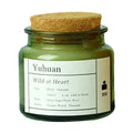 Empty 100 ml  200 ml Green Color Candle Jar With Soft Wooden Stopper Candle Holder Accept Customized Logo