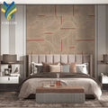 YKMM 119 Customized Modern 4D Wallpaper Murals Fireproof PVC Wall Paper Fabric Backed for Sitting Room Living Room Waterproof