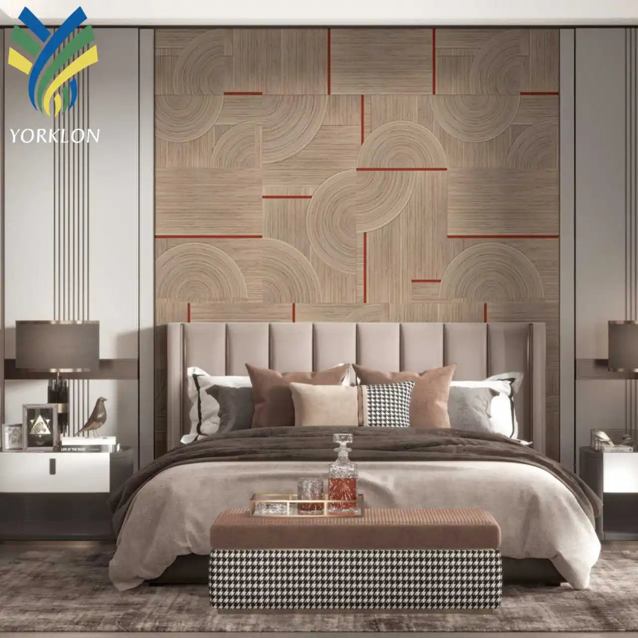 YKMM 119 Customized Modern 4D Wallpaper Murals Fireproof PVC Wall Paper Fabric Backed for Sitting Room Living Room Waterproof