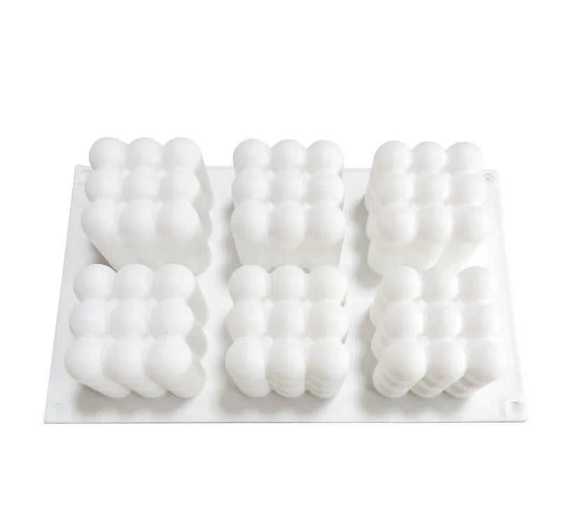 6 Caves Tweakcube Silicone Magic Ball Mold Mousse Cake Mould DIY Scented Candle Soap Mold Opp Bag Cake Tools Silicone Mat
