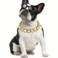 Gold Iced Out Cube Diamond Dog Tennis Chain Dog Choker Chain Collar