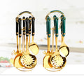 Kitchen Tools Ceramic Handle 7pcs Stainless Steel Kitchen Cooking Utensils Set Kitchenware Set