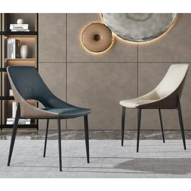 2023 Nordic Style Modern Leather Dining Chair Fabric Home Furniture Convertible for Hotel Home Office or Apartment Use